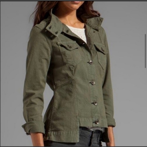 RAG & BONE CHAMBERLAIN JACKET ARMY GREEN CANVAS 100% COTTON SZ XS - Picture 6 of 13